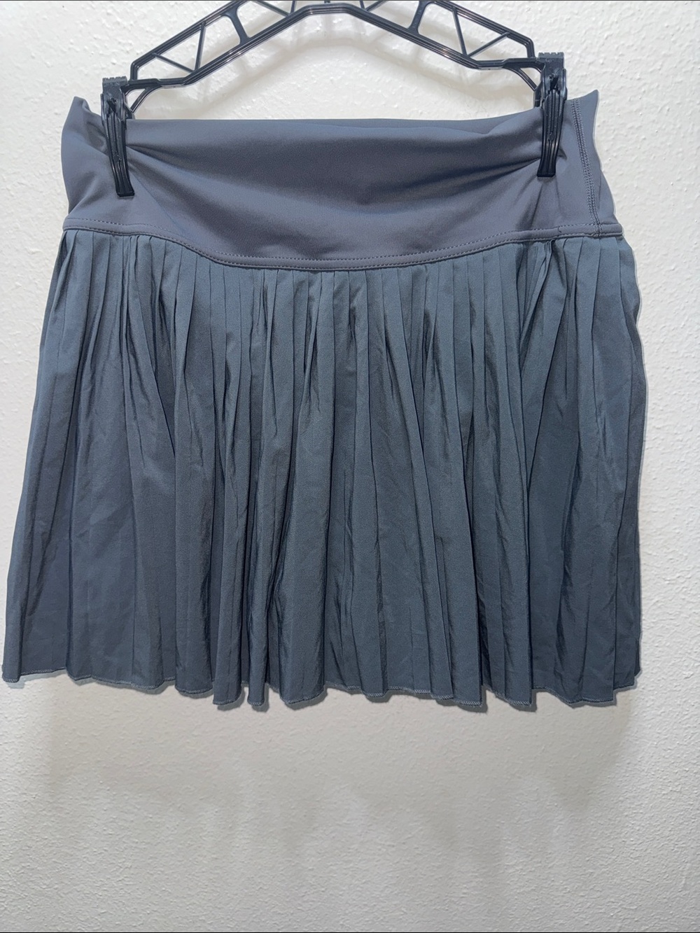 Pleated Skater Skirt in Charcoal Gray
